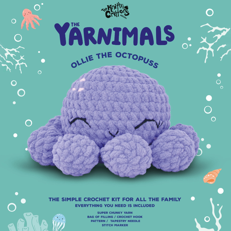 Knitty Critters Yarnimals - Ollie the Octopus - CraftSource Market: Craft Supplies & Kits Crochet