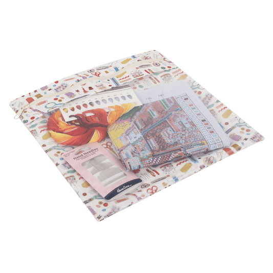 Large Haby Notions Project Pouch – Clear Front Craft & Embroidery Storage Bag - CraftSource Market: Craft Supplies & Kits Craft Storage