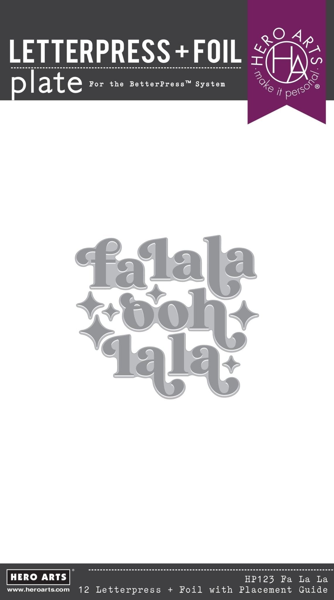 LetterPress & Foil Set - Fa La La - CraftSource Market: Craft Supplies & Kits Betterpress
