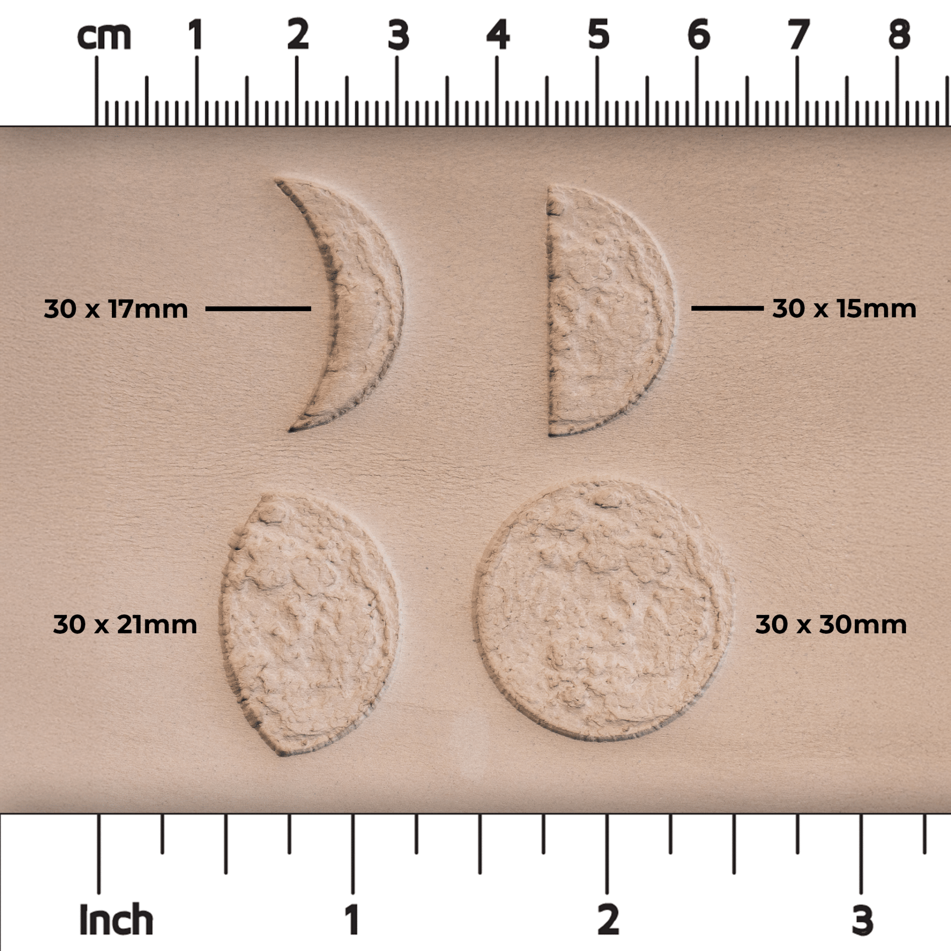 Moon Phases Set of Four Stamps - CraftSource Market: Craft Supplies & Kits Stamps