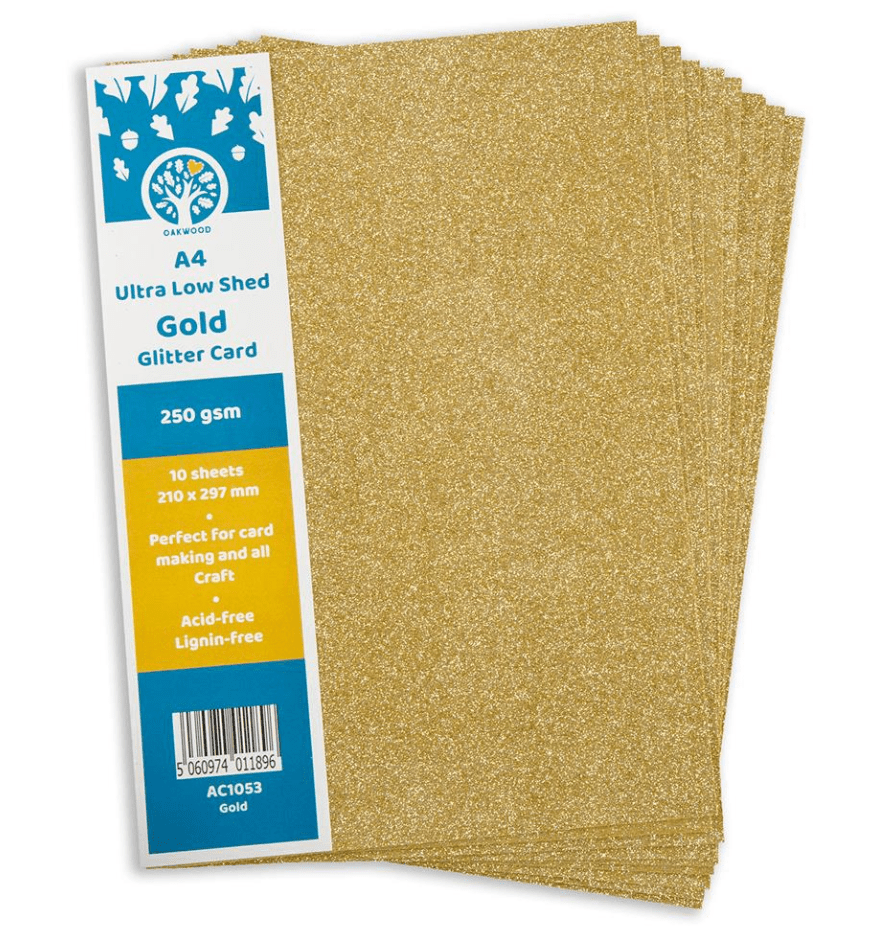 Oakwood Archer A4 Low Shed Glitter Card | Primary Colours - CraftSource Market: Craft Supplies & Kits Card