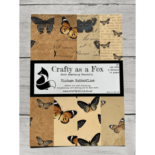 Patterned Paper Pad - Snip - It Vintage Butterflies Design - CraftSource Market: Craft Supplies & Kits Paper