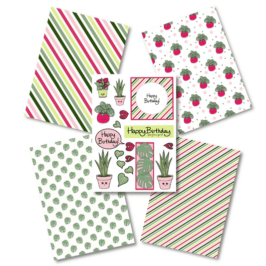 Patterned Paper - Plant Pot Gang - CraftSource Market: Craft Supplies & Kits Paper
