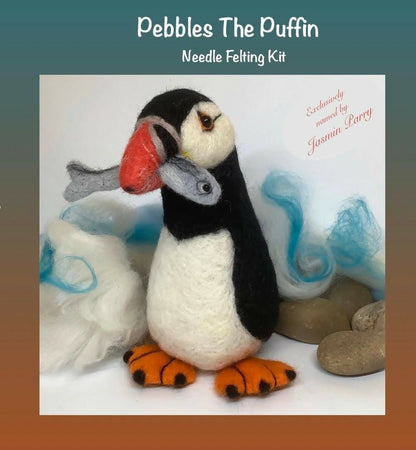 Pebbles the Puffin Model Felting Kit - CraftSource Market: Craft Supplies & Kits