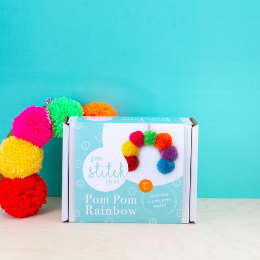 Pom Pom Rainbow Craft Kit - CraftSource Market: Craft Supplies & Kits Yarn Craft Kit