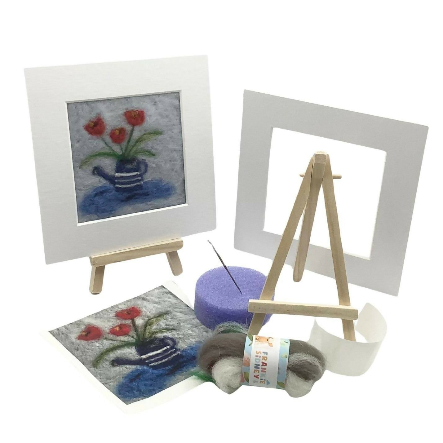 Poppy Jug Mini Picture Felting Kit - CraftSource Market: Craft Supplies & Kits
