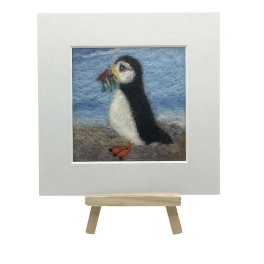 Puffin Mini Picture Felting Kit - CraftSource Market: Craft Supplies & Kits