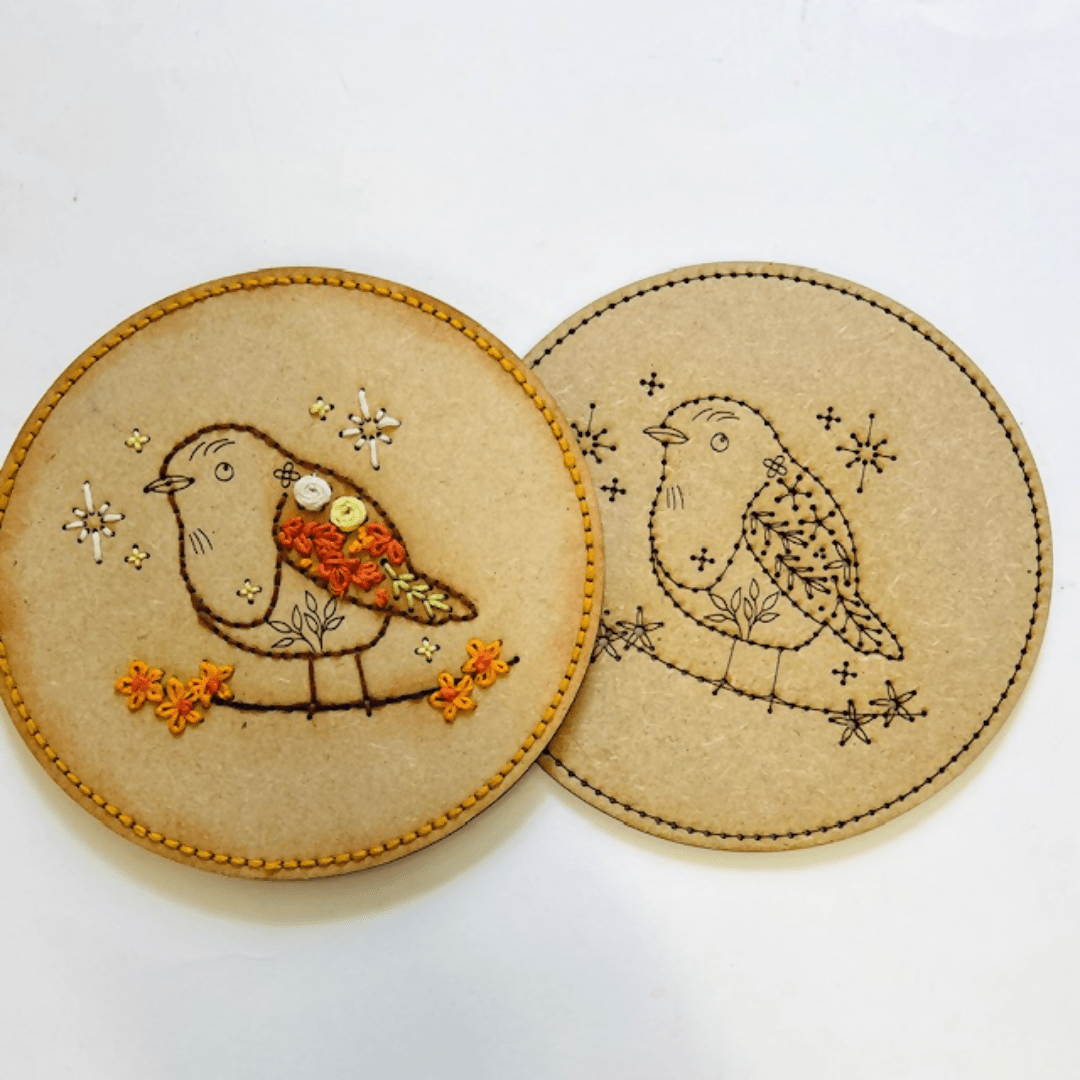 Robin Embroidery Kit - CraftSource Market: Craft Supplies & Kits Embroidery