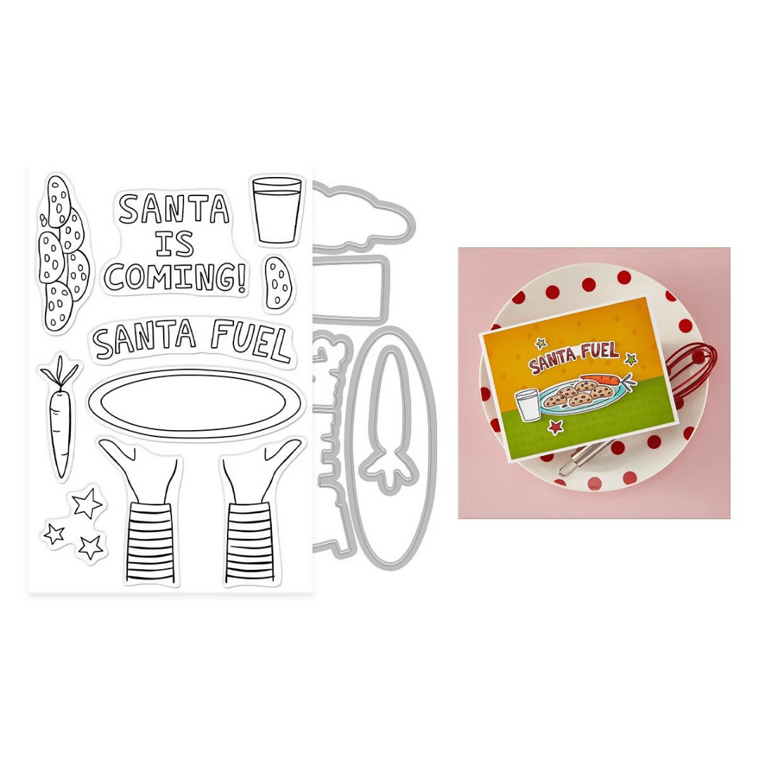 Santa Fuel Stamp & Die Set from Yule Fuel Collection - CraftSource Market: Craft Supplies & Kits Stamps