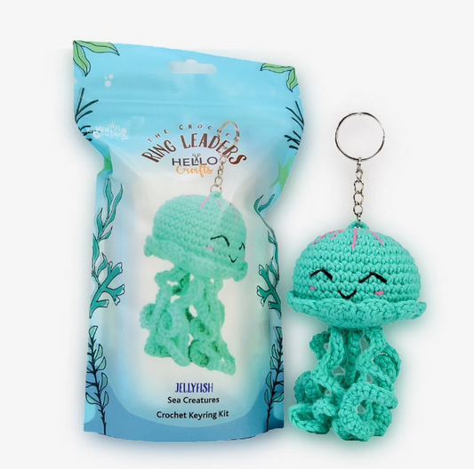 Knitty Critters Ring Leaders - Jellyfish Crochet Keyring Kit