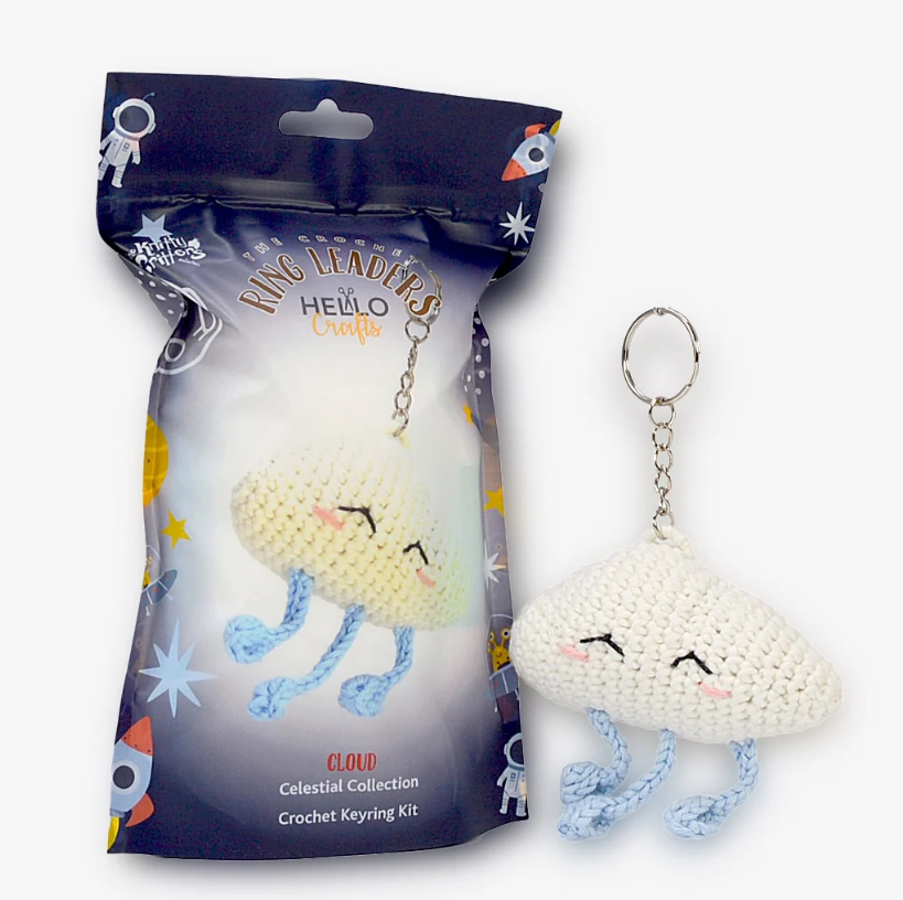 Knitty Critters Ring Leaders - Cloud Crochet Keyring Kit