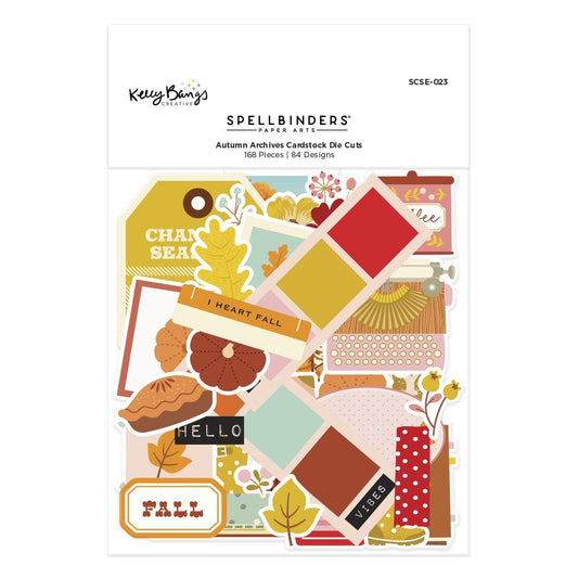 Spellbinders Autumn Archives Cardstock Die Cuts from the Autumn Archives Collection by Kelly Bangs