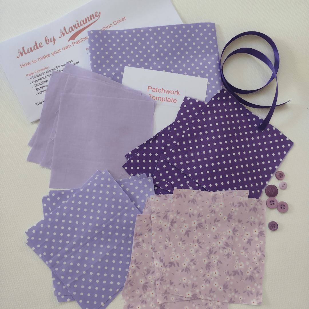 Sew Your Own Patchwork Cushion Kit - CraftSource Market: Craft Supplies & Kits Sewing