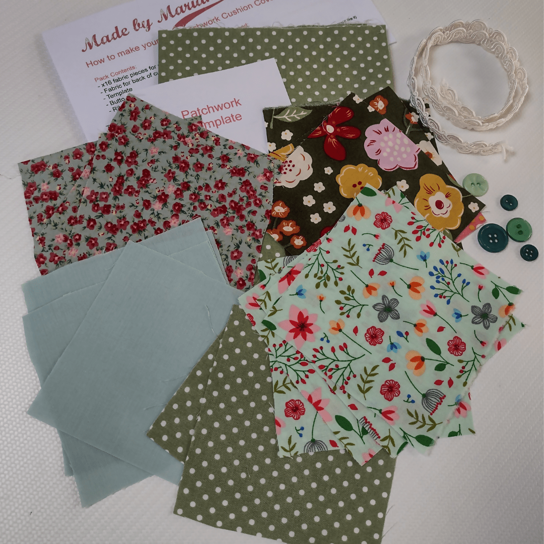 Sew Your Own Patchwork Cushion Kit - CraftSource Market: Craft Supplies & Kits Sewing