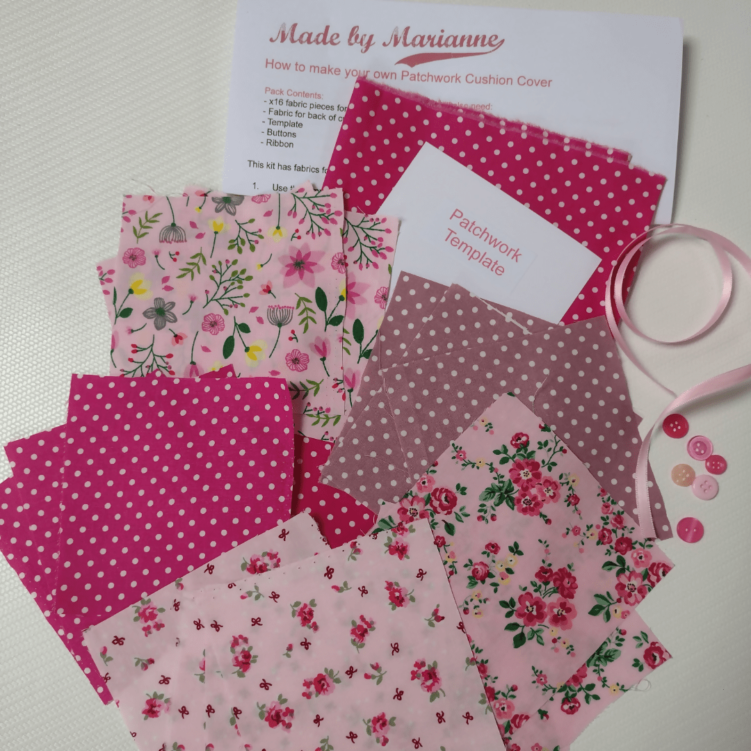 Sew Your Own Patchwork Cushion Kit - CraftSource Market: Craft Supplies & Kits Sewing