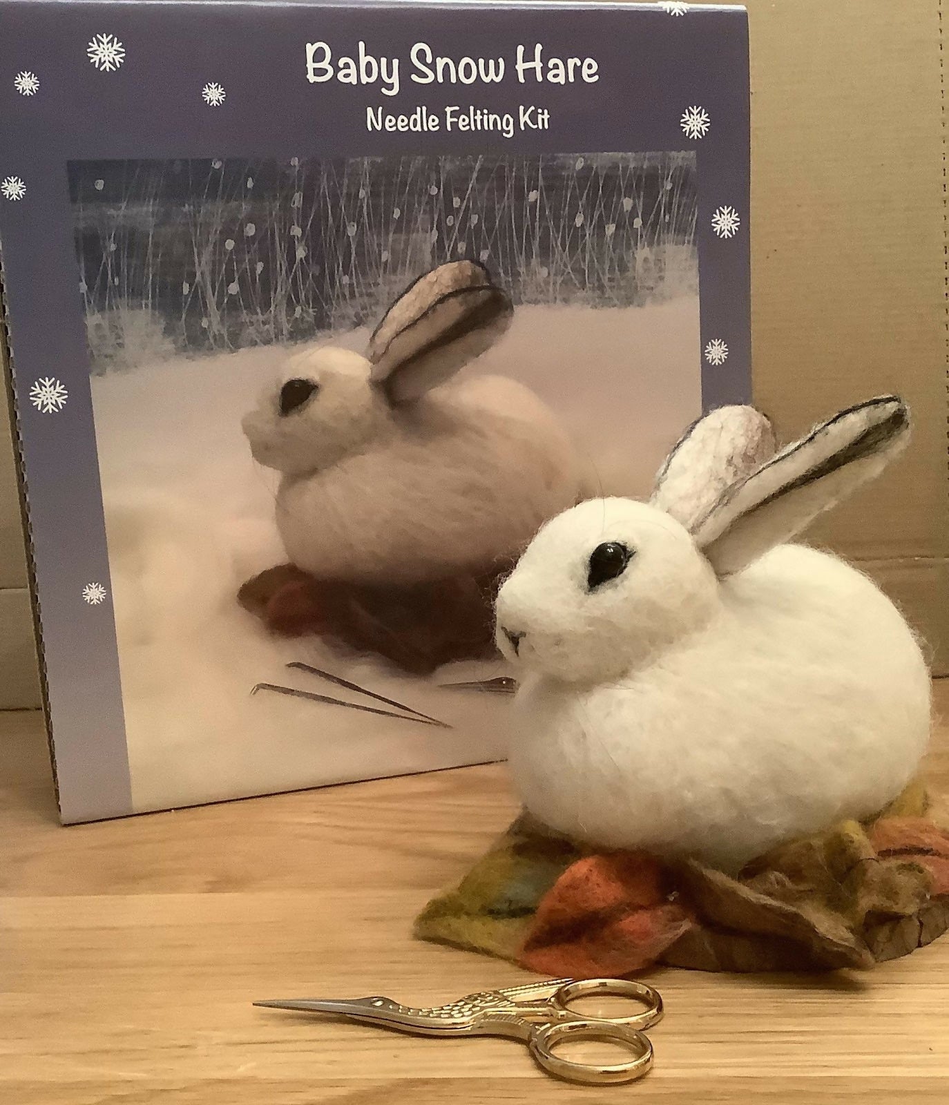 Snow Hare Model Felting Kit - CraftSource Market: Craft Supplies & Kits