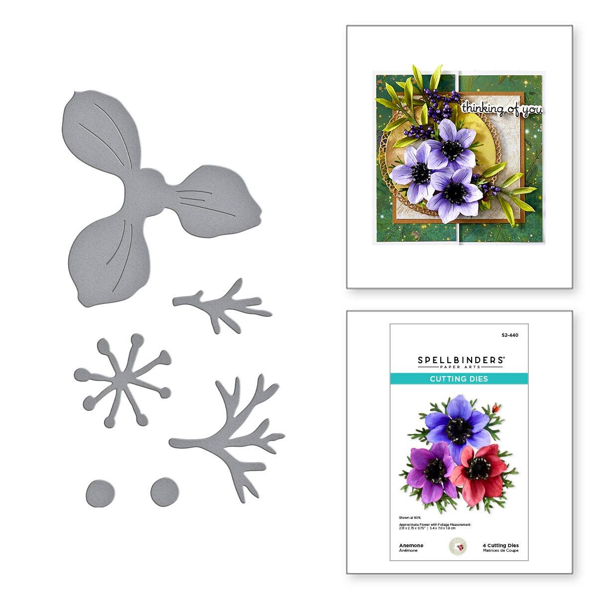 Spellbinders Anemone Die Set - CraftSource Market: Craft Supplies & Kits Spellbinders > Dies > Summer > Craft Die Set