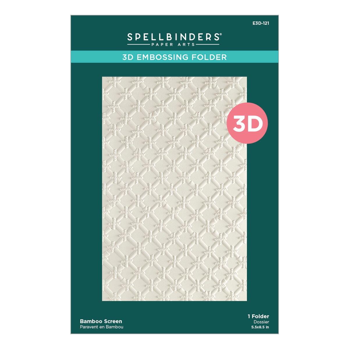 Spellbinders Bamboo Screen 3D Embossing Folder - CraftSource Market: Craft Supplies & Kits Spellbinders > Embossing > General > Craft Embossing Folder