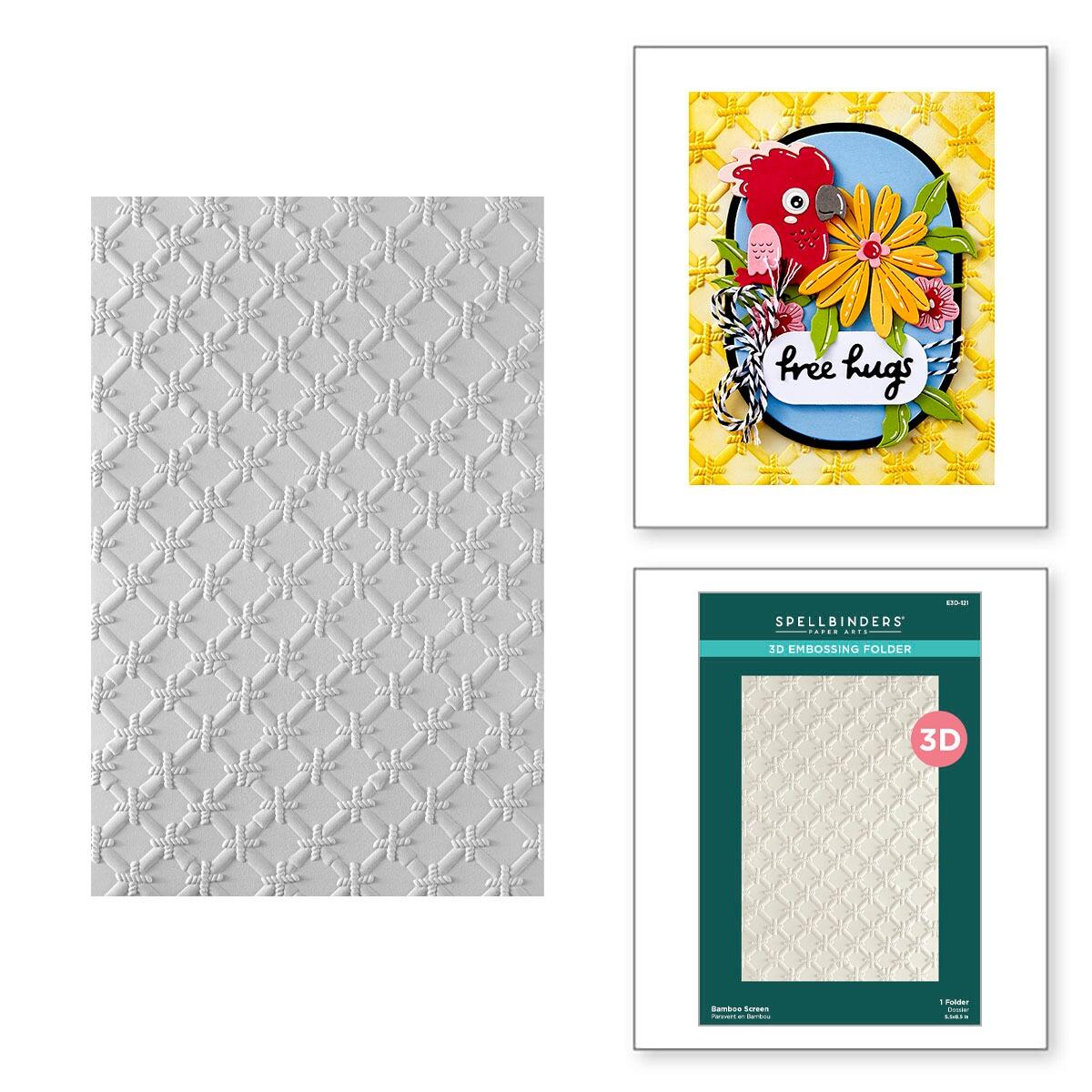Spellbinders Bamboo Screen 3D Embossing Folder - CraftSource Market: Craft Supplies & Kits Spellbinders > Embossing > General > Craft Embossing Folder