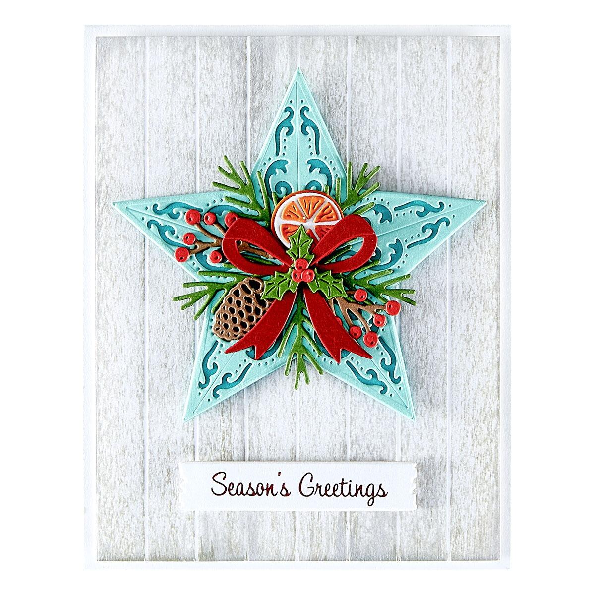Spellbinders Barn Star Wreath Die Set - CraftSource Market: Craft Supplies & Kits Spellbinders > Dies > Christmas > Craft Die Set
