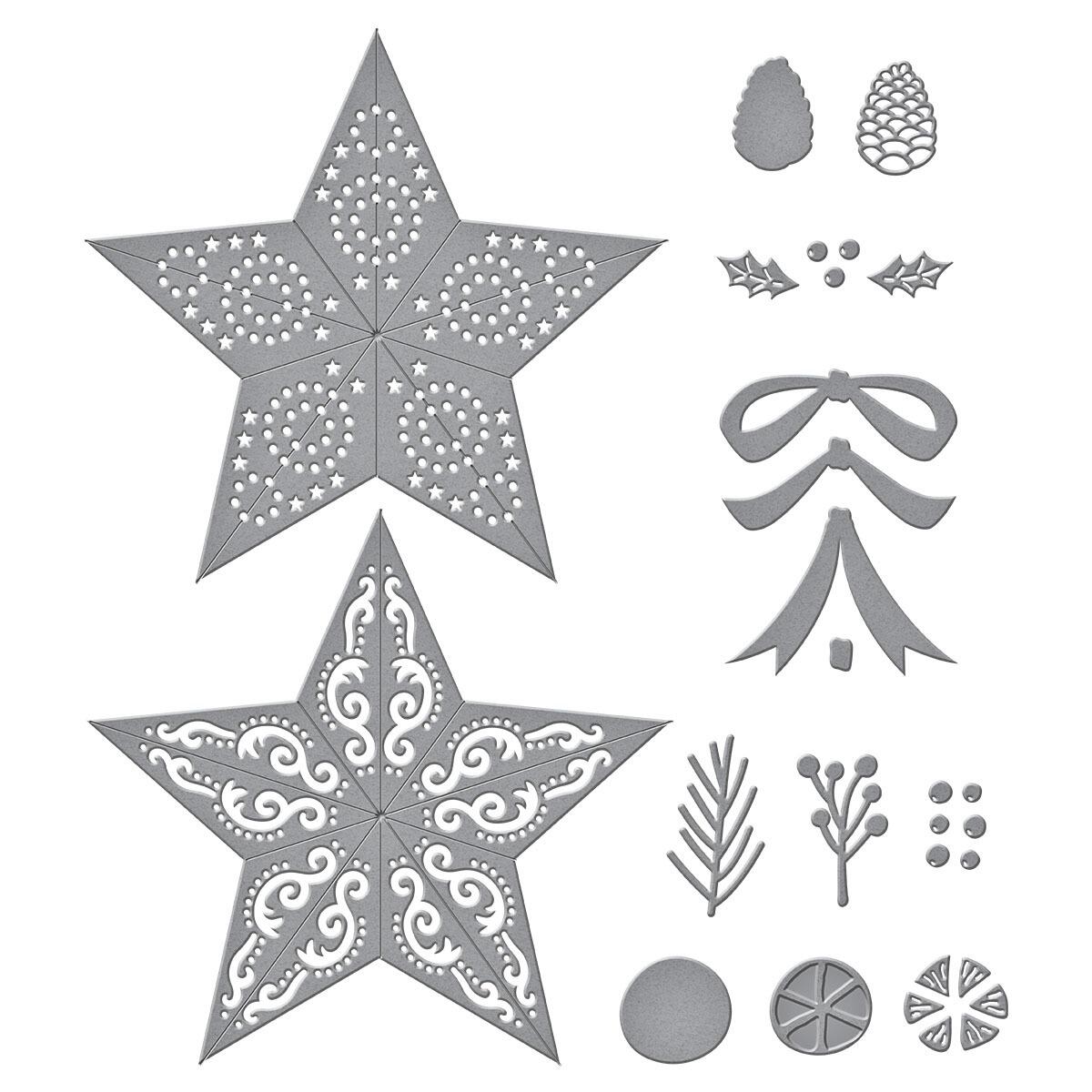 Spellbinders Barn Star Wreath Die Set - CraftSource Market: Craft Supplies & Kits Spellbinders > Dies > Christmas > Craft Die Set