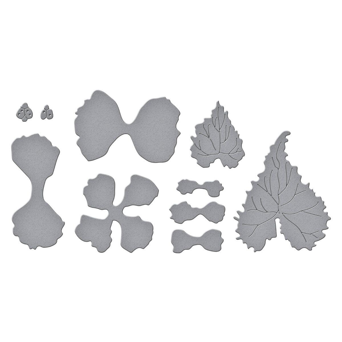 Spellbinders Begonia and Ladybugs Die Set - CraftSource Market: Craft Supplies & Kits Spellbinders > Dies > Summer > Craft Die Set