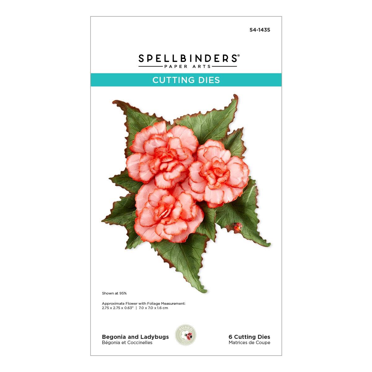 Spellbinders Begonia and Ladybugs Die Set - CraftSource Market: Craft Supplies & Kits Spellbinders > Dies > Summer > Craft Die Set