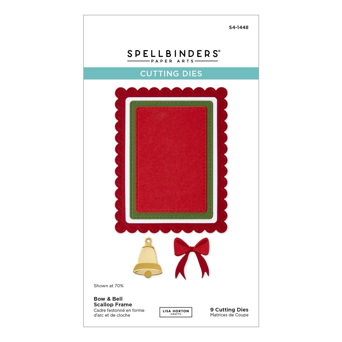 Spellbinders Bow & Bell Scallop Frame Die Set - CraftSource Market: Craft Supplies & Kits Spellbinders > Dies > Christmas > Craft Die Set