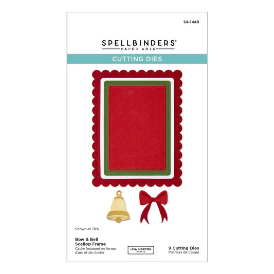 Spellbinders Bow & Bell Scallop Frame Die Set - CraftSource Market: Craft Supplies & Kits Spellbinders > Dies > Christmas > Craft Die Set