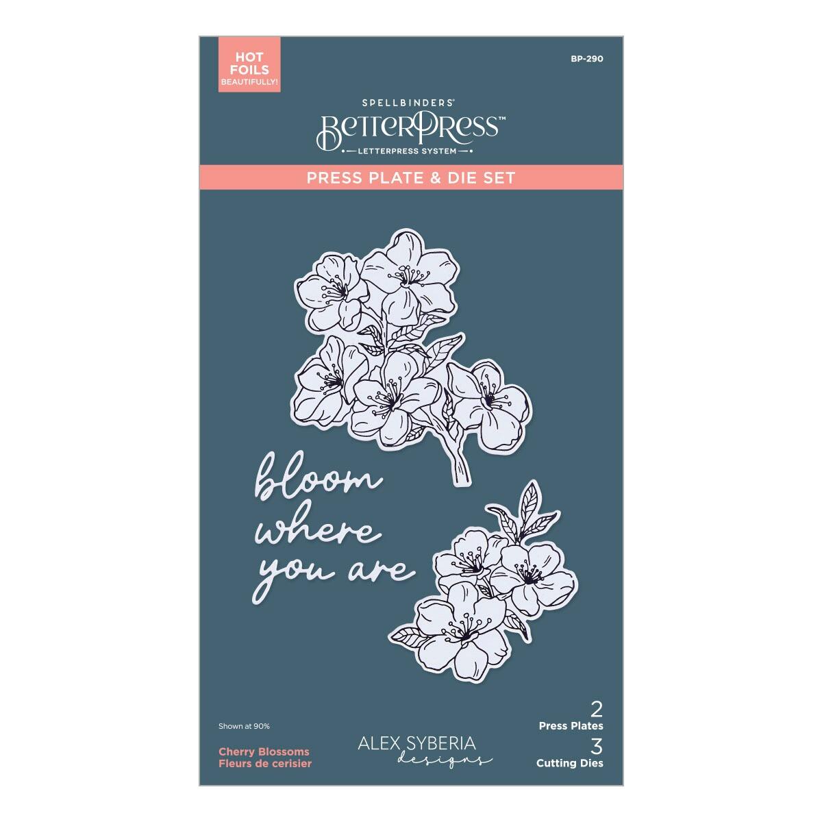 Spellbinders Cherry Blossoms BetterPress Plate & Die Set - CraftSource Market: Craft Supplies & Kits Spellbinders > Bundles > Floral > Craft Bundle
