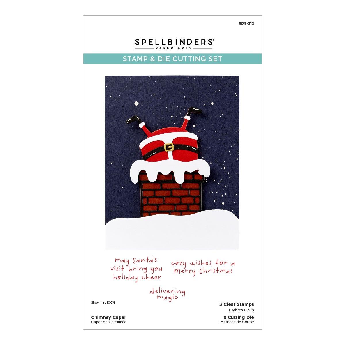 Spellbinders Chimney Caper Clear Stamp & Die Set - CraftSource Market: Craft Supplies & Kits Spellbinders > Stamps > Christmas > Craft Stamp Set