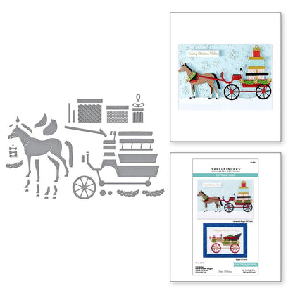 Spellbinders Christmas Horse Drawn Wagon Die Set - CraftSource Market: Craft Supplies & Kits Spellbinders > Dies > Christmas > Craft Die Set