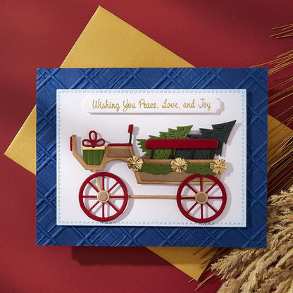 Spellbinders Christmas Horse Drawn Wagon Die Set - CraftSource Market: Craft Supplies & Kits Spellbinders > Dies > Christmas > Craft Die Set