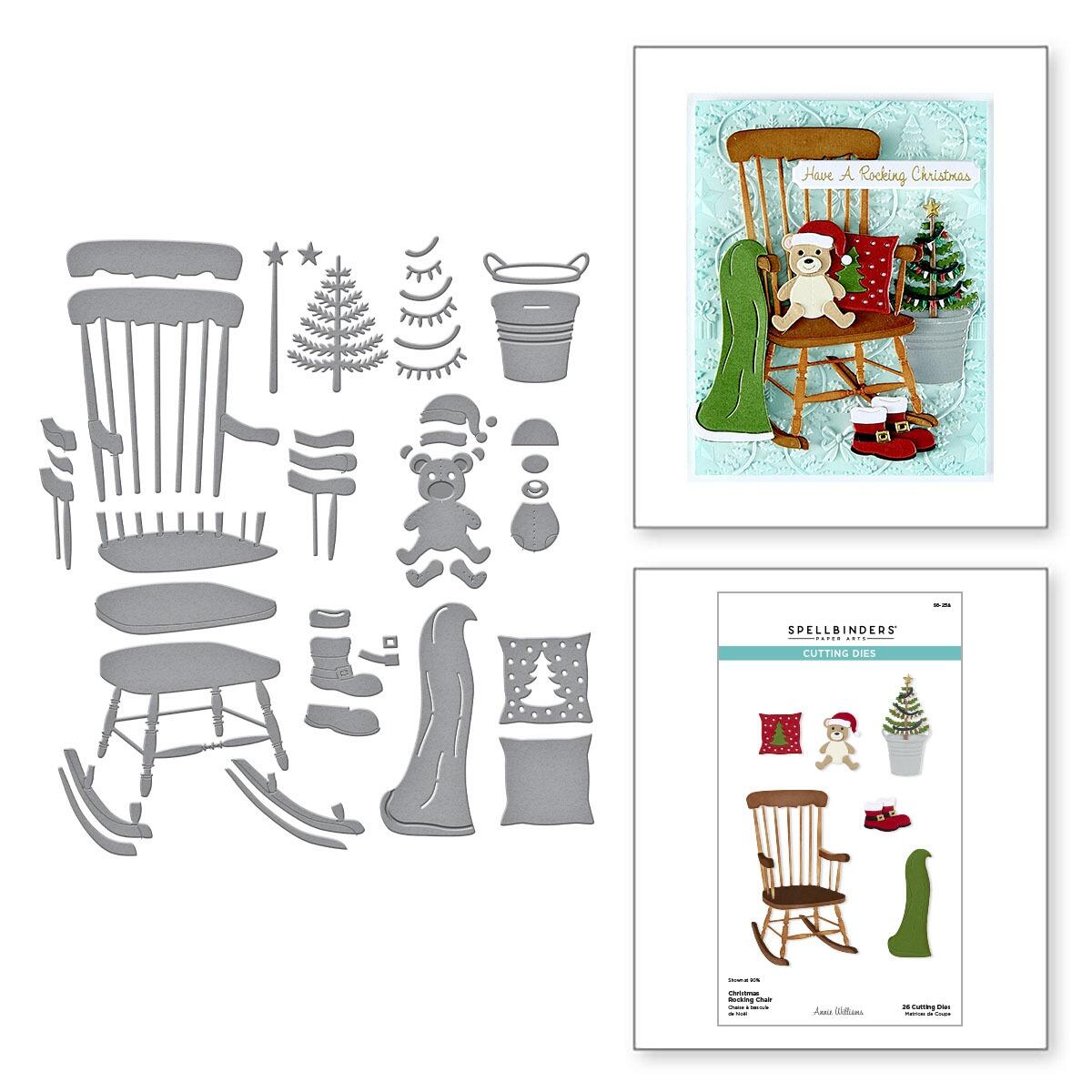 Spellbinders Christmas Rocking Chair Die Set - CraftSource Market: Craft Supplies & Kits Spellbinders > Dies > Christmas > Craft Die Set