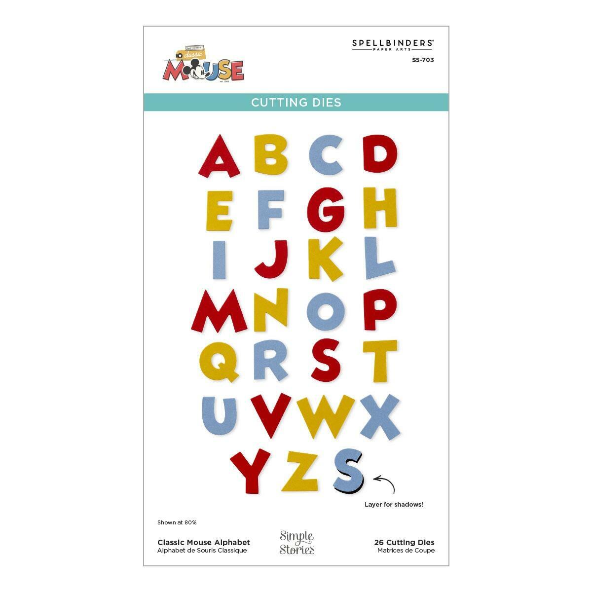 Spellbinders Classic Mouse Alphabet Die Set - CraftSource Market: Craft Supplies & Kits Spellbinders > Dies > Birthday > Craft Die Set