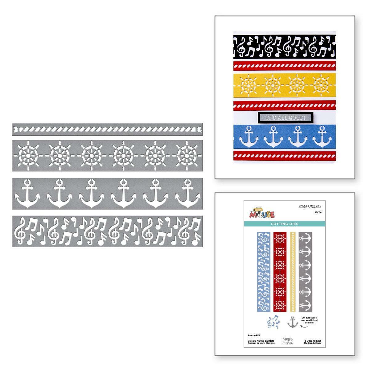 Spellbinders Classic Mouse Borders Die Set - CraftSource Market: Craft Supplies & Kits Spellbinders > Dies > Music > Craft Die Set