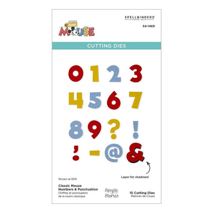 Spellbinders Classic Mouse Numbers & Punctuation Die Set - CraftSource Market: Craft Supplies & Kits Spellbinders > Dies > Birthday > Craft Die Set