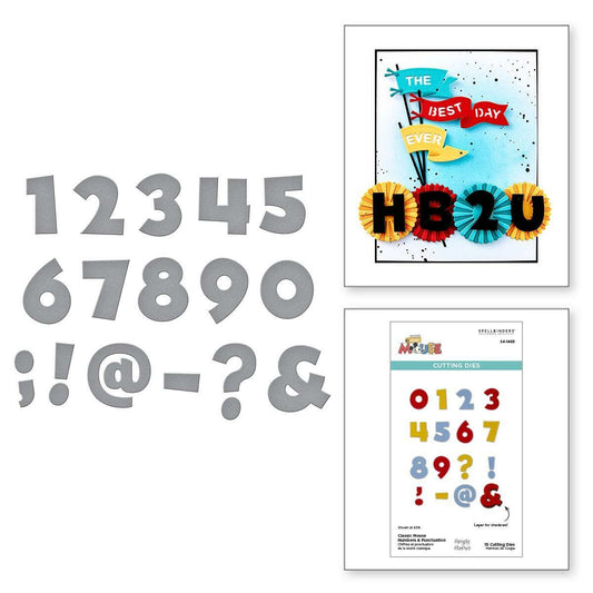 Spellbinders Classic Mouse Numbers & Punctuation Die Set - CraftSource Market: Craft Supplies & Kits Spellbinders > Dies > Birthday > Craft Die Set
