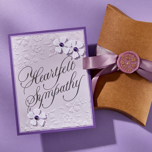 Spellbinders Copperplate Heartfelt Sympathy BetterPress Plate - CraftSource Market: Craft Supplies & Kits Spellbinders > Letterpress > General > Craft Press Plate
