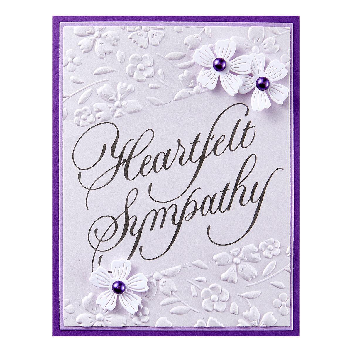 Spellbinders Copperplate Heartfelt Sympathy BetterPress Plate - CraftSource Market: Craft Supplies & Kits Spellbinders > Letterpress > General > Craft Press Plate