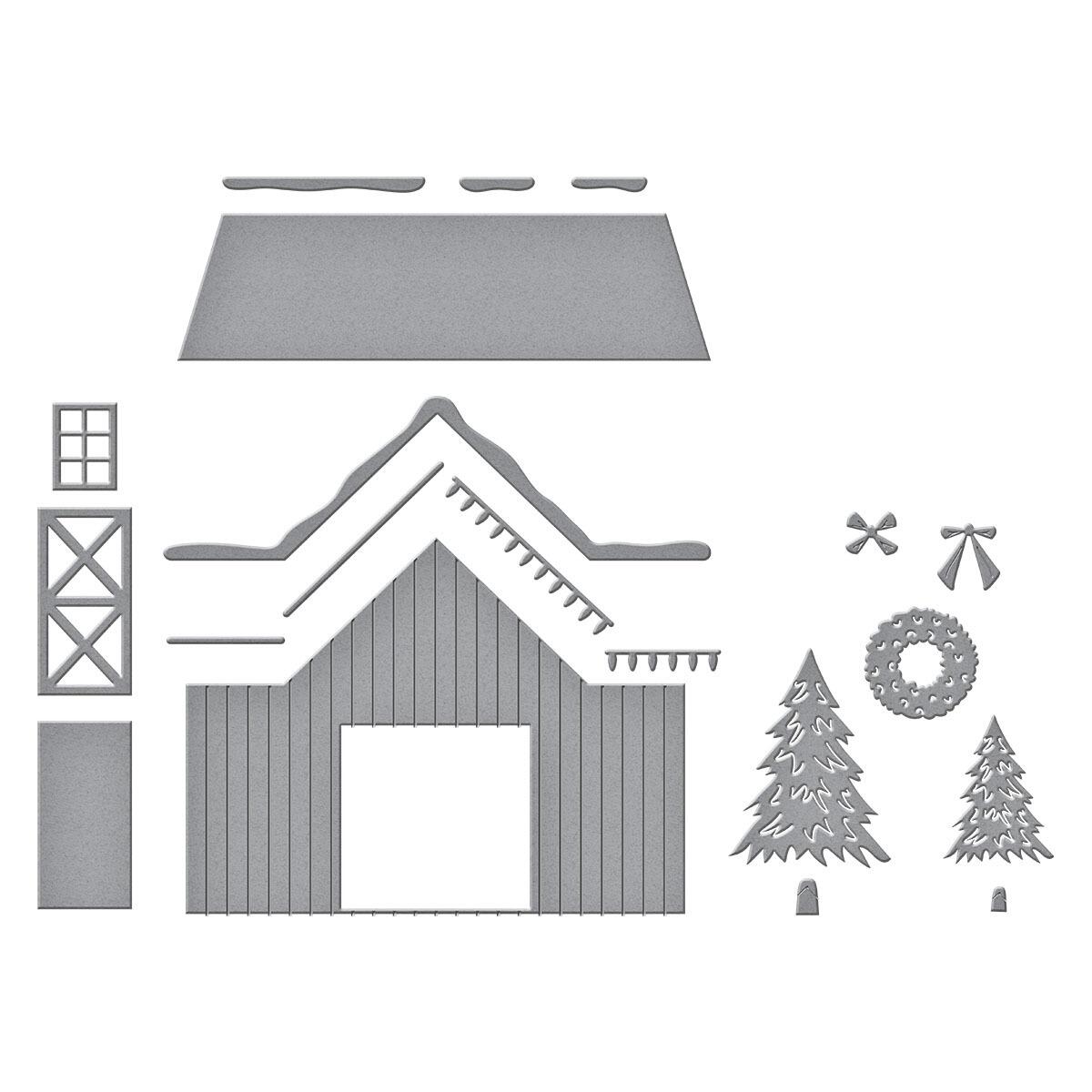 Spellbinders Country Christmas Barn Die Set - CraftSource Market: Craft Supplies & Kits Spellbinders > Dies > Christmas > Craft Die Set