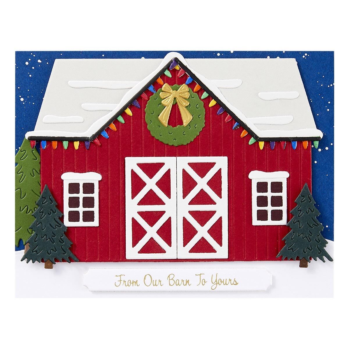 Spellbinders Country Christmas Barn Die Set - CraftSource Market: Craft Supplies & Kits Spellbinders > Dies > Christmas > Craft Die Set