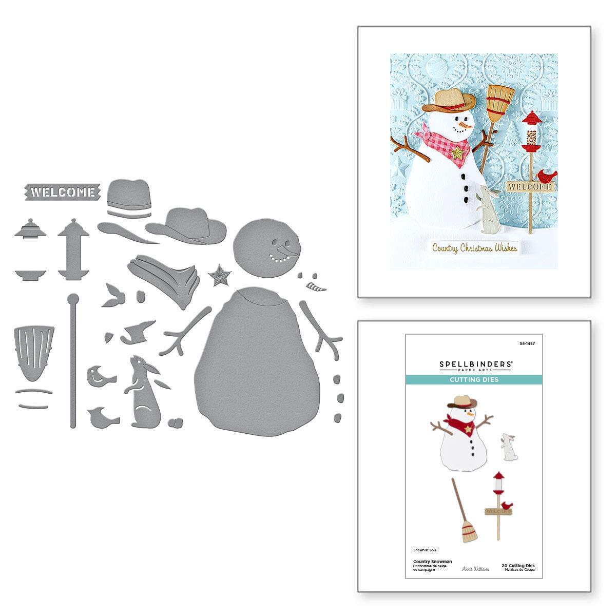 Spellbinders Country Snowman Die Set - CraftSource Market: Craft Supplies & Kits Spellbinders > Kits > Christmas > Craft Kit