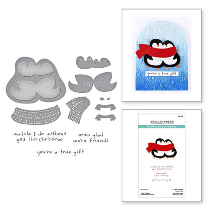 Spellbinders Cozy Waddles Clear Stamp & Die Set - CraftSource Market: Craft Supplies & Kits Spellbinders > Stamps > Christmas > Craft Stamp Set