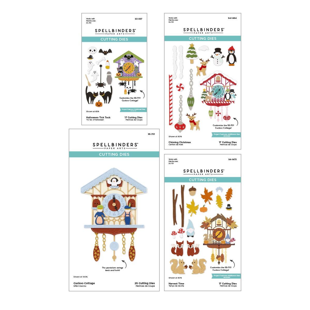 Spellbinders Cuckoo Cottage Die Bundle - CraftSource Market: Craft Supplies & Kits Spellbinders > Bundles > Halloween > Craft Bundle