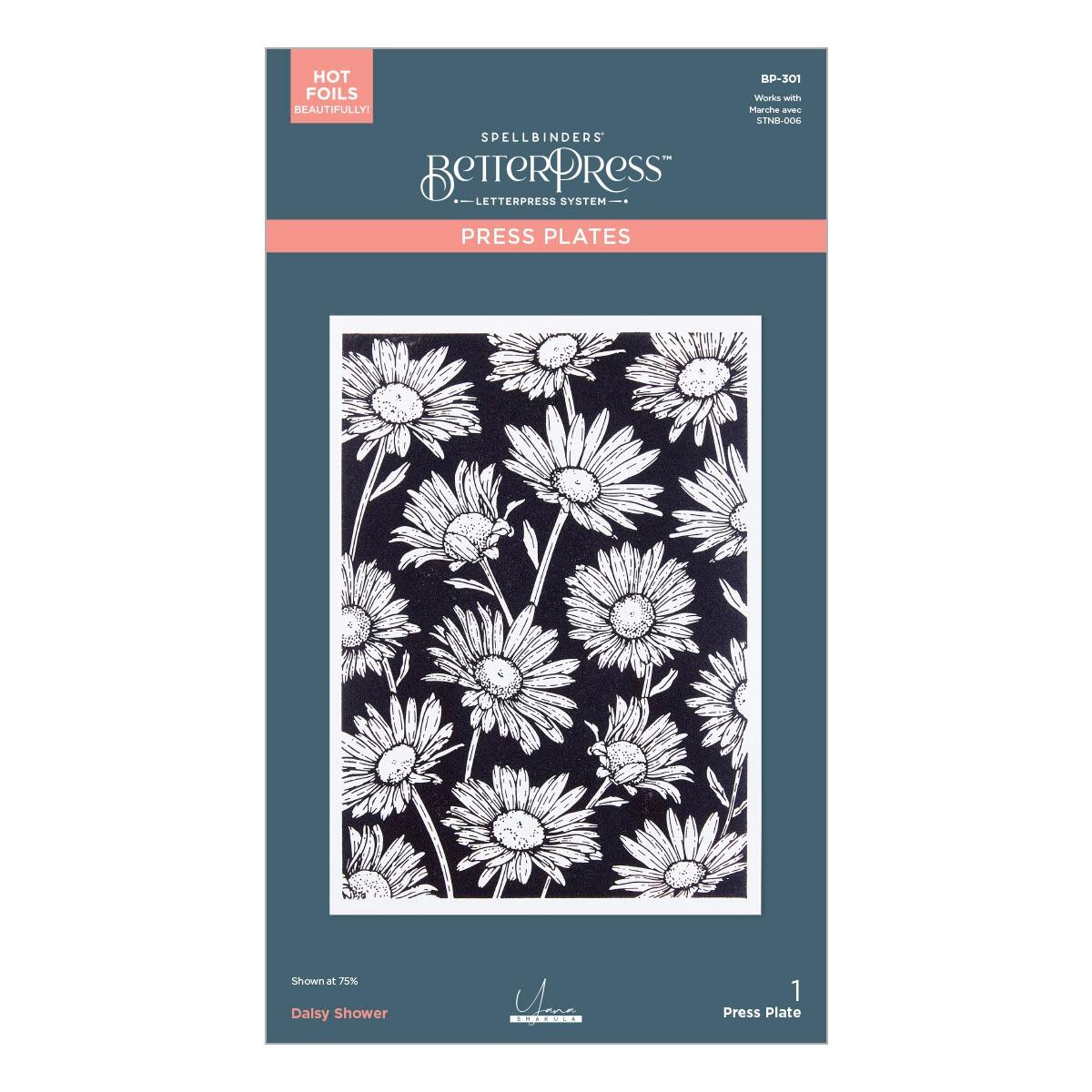 Spellbinders Daisy Shower Press Plate - CraftSource Market: Craft Supplies & Kits Spellbinders > Letterpress > General > Craft Press Plate