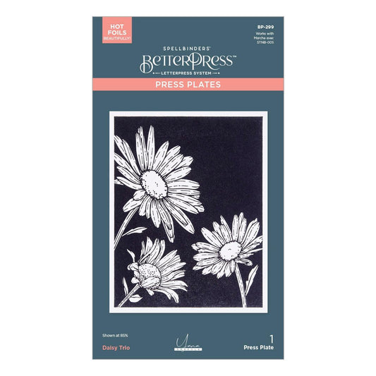 Spellbinders Daisy Trio Press Plates - CraftSource Market: Craft Supplies & Kits Spellbinders > Letterpress > Floral > Craft Press Plate