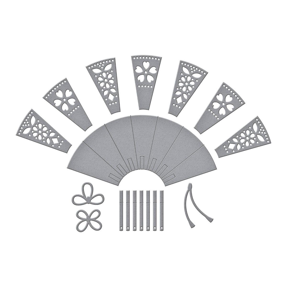 Spellbinders Fan & Bow Die Set - CraftSource Market: Craft Supplies & Kits Spellbinders > Dies > General > Craft Die Set