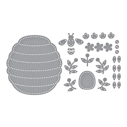 Spellbinders Felt Floral Beehive Die Set - CraftSource Market: Craft Supplies & Kits Spellbinders > Dies > Spring > Craft Die Set