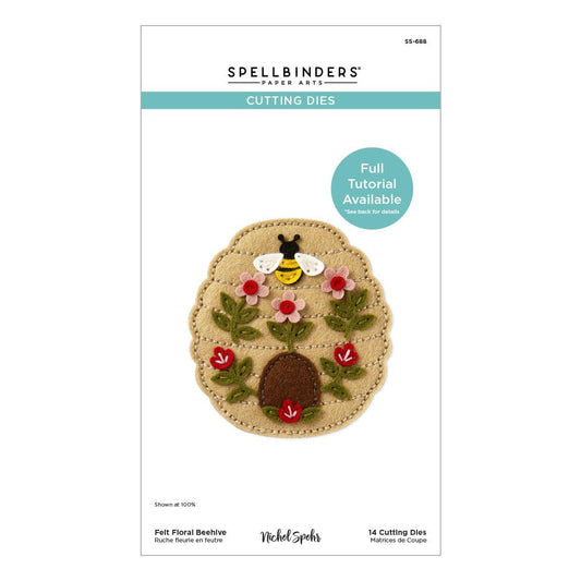 Spellbinders Felt Floral Beehive Die Set - CraftSource Market: Craft Supplies & Kits Spellbinders > Dies > Spring > Craft Die Set